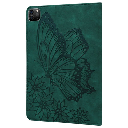 For iPad Pro 11 2024 Big Butterfly Embossed Leather Tablet Case(Green) - iPad Pro 11 2024 Cases by PMC Jewellery | Online Shopping South Africa | PMC Jewellery | Buy Now Pay Later Mobicred