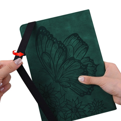 For iPad Pro 11 2024 Big Butterfly Embossed Leather Tablet Case(Green) - iPad Pro 11 2024 Cases by PMC Jewellery | Online Shopping South Africa | PMC Jewellery | Buy Now Pay Later Mobicred