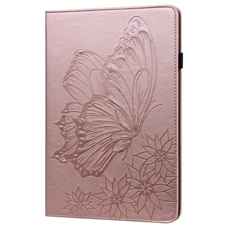 For iPad Pro 11 2024 Big Butterfly Embossed Leather Tablet Case(Rose Gold) - iPad Pro 11 2024 Cases by PMC Jewellery | Online Shopping South Africa | PMC Jewellery | Buy Now Pay Later Mobicred