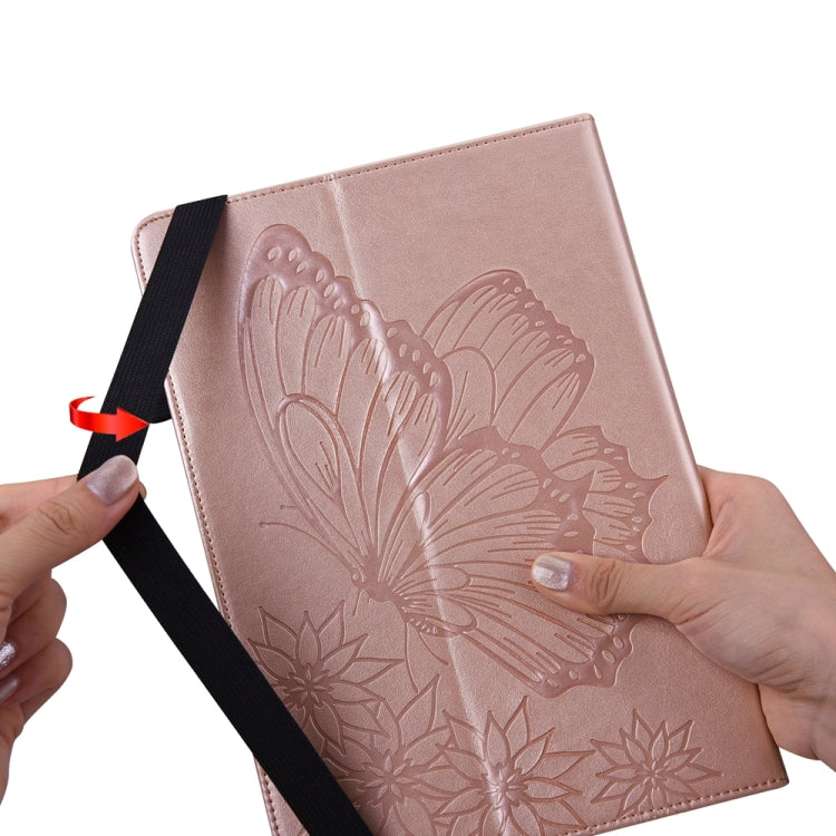 For iPad Pro 11 2024 Big Butterfly Embossed Leather Tablet Case(Rose Gold) - iPad Pro 11 2024 Cases by PMC Jewellery | Online Shopping South Africa | PMC Jewellery | Buy Now Pay Later Mobicred