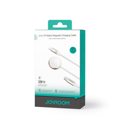 JOYROOM S-IW012 2 in 1 USB to 8 Pin + Magnetic Watch Wireless Charging Data Cable, Cable Length: 1.5m(White) - Multifunction Cable by JOYROOM | Online Shopping South Africa | PMC Jewellery | Buy Now Pay Later Mobicred