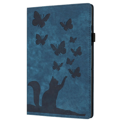 For iPad Pro 11 2024 Butterfly Cat Embossing Leather Tablet Case(Dark Blue) - iPad Pro 11 2024 Cases by PMC Jewellery | Online Shopping South Africa | PMC Jewellery | Buy Now Pay Later Mobicred