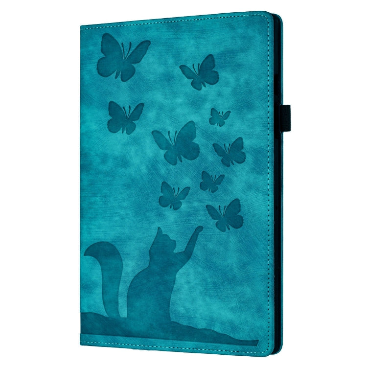 For iPad Pro 11 2024 Butterfly Cat Embossing Leather Tablet Case(Sky Blue) - iPad Pro 11 2024 Cases by PMC Jewellery | Online Shopping South Africa | PMC Jewellery | Buy Now Pay Later Mobicred