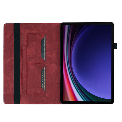 For Samsung Galaxy Tab S9 FE+ / S9+ / S8+ Butterfly Cat Embossing Leather Tablet Case(Red) - Galaxy Tab S9+ Cases by PMC Jewellery | Online Shopping South Africa | PMC Jewellery | Buy Now Pay Later Mobicred