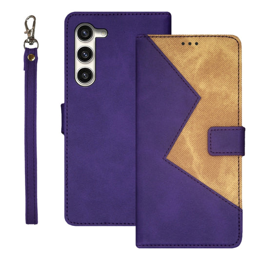 For Samsung Galaxy S24 5G idewei Two-color Splicing Leather Phone Case(Purple) - Galaxy S24 5G Cases by idewei | Online Shopping South Africa | PMC Jewellery | Buy Now Pay Later Mobicred