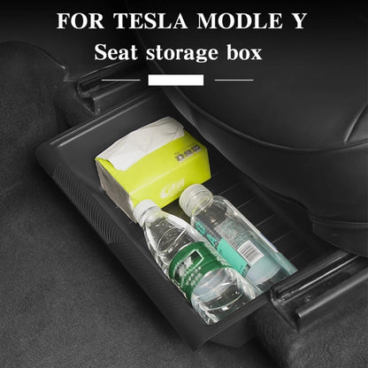 For Tesla Model Y 2021-2023 TPE Storage Organizer Under Car Seat, Style:without Cover(White) - Stowing Tidying by PMC Jewellery | Online Shopping South Africa | PMC Jewellery | Buy Now Pay Later Mobicred