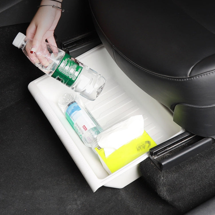 For Tesla Model Y 2021-2023 TPE Storage Organizer Under Car Seat, Style:with Cover(Grey) - Stowing Tidying by PMC Jewellery | Online Shopping South Africa | PMC Jewellery | Buy Now Pay Later Mobicred