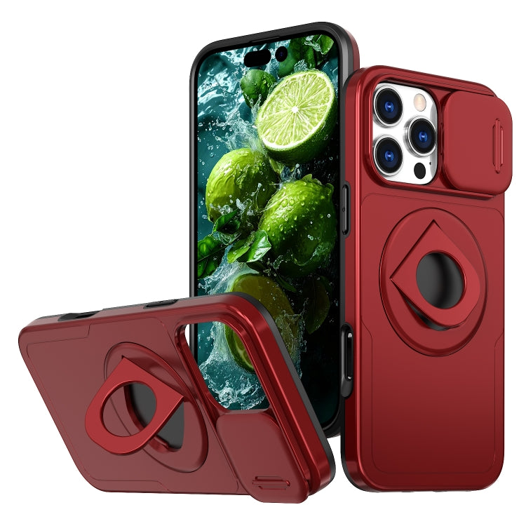 For iPhone 16 Pro Max Camshield MagSafe Ring Holder Armor Phone Case(Red) - iPhone 16 Pro Max Cases by PMC Jewellery | Online Shopping South Africa | PMC Jewellery | Buy Now Pay Later Mobicred