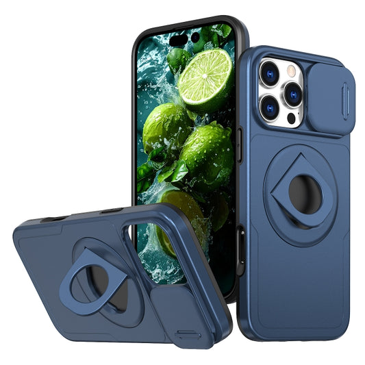 For iPhone 16 Pro Camshield MagSafe Ring Holder Armor Phone Case(Blue) - iPhone 16 Pro Cases by PMC Jewellery | Online Shopping South Africa | PMC Jewellery | Buy Now Pay Later Mobicred