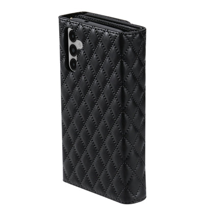 For Samsung Galaxy S24 5G Zipper Multi-Card Wallet Rhombic Leather Phone Case(Black) - Galaxy S24 5G Cases by PMC Jewellery | Online Shopping South Africa | PMC Jewellery | Buy Now Pay Later Mobicred