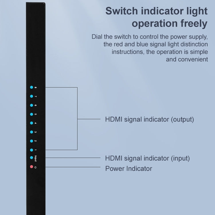 Measy SPH108 1 to 8 4K HDMI 1080P Simultaneous Display Splitter(AU Plug) - Splitter by Measy | Online Shopping South Africa | PMC Jewellery | Buy Now Pay Later Mobicred