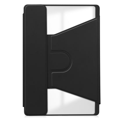 For Lenovo Tab M11/Xiaoxin Pad 11 2024 360 Rotation Transparent Smart Leather Case(Black) - Lenovo by PMC Jewellery | Online Shopping South Africa | PMC Jewellery | Buy Now Pay Later Mobicred