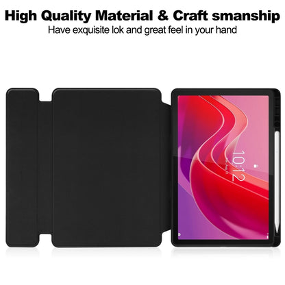 For Lenovo Tab M11/Xiaoxin Pad 11 2024 360 Rotation Transparent Smart Leather Case with Keyboard(Black) - Lenovo by PMC Jewellery | Online Shopping South Africa | PMC Jewellery | Buy Now Pay Later Mobicred