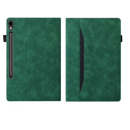 For Samsung Galaxy Tab S9+ /S8+ /S7+ Splicing Shockproof Smart Leather Tablet Case(Green) - Galaxy Tab S9+ Cases by PMC Jewellery | Online Shopping South Africa | PMC Jewellery | Buy Now Pay Later Mobicred