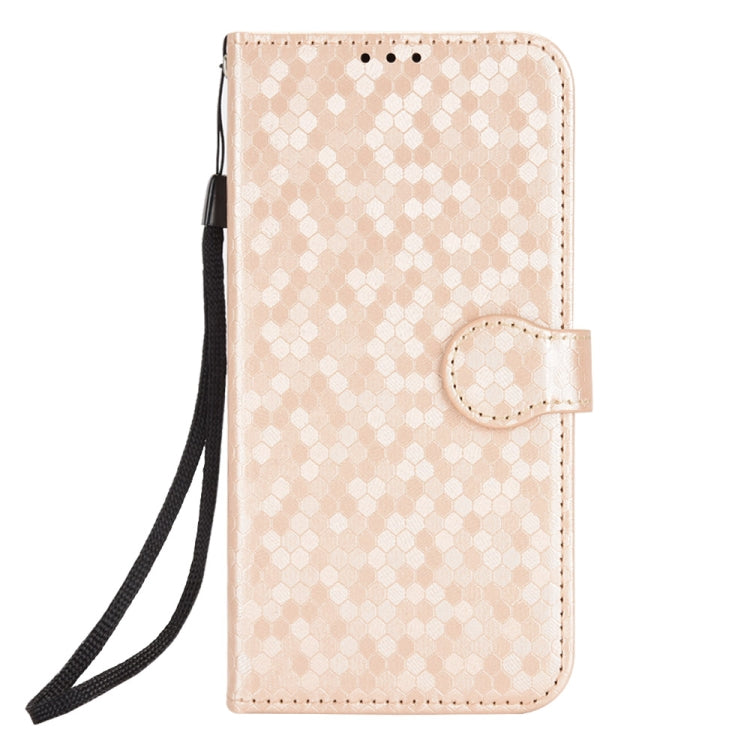 For Motorola Moto G Play 4G 2024 Honeycomb Dot Texture Leather Phone Case(Gold) - Motorola Cases by PMC Jewellery | Online Shopping South Africa | PMC Jewellery | Buy Now Pay Later Mobicred