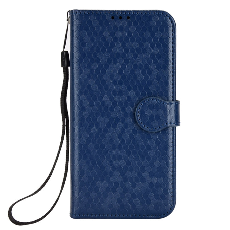 For Motorola Moto G Play 4G 2024 Honeycomb Dot Texture Leather Phone Case(Blue) - Motorola Cases by PMC Jewellery | Online Shopping South Africa | PMC Jewellery | Buy Now Pay Later Mobicred