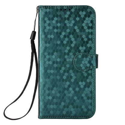 For Motorola Moto G Play 4G 2024 Honeycomb Dot Texture Leather Phone Case(Green) - Motorola Cases by PMC Jewellery | Online Shopping South Africa | PMC Jewellery | Buy Now Pay Later Mobicred