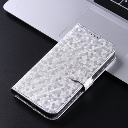 For Motorola Moto G Play 4G 2024 Honeycomb Dot Texture Leather Phone Case(Silver) - Motorola Cases by PMC Jewellery | Online Shopping South Africa | PMC Jewellery | Buy Now Pay Later Mobicred