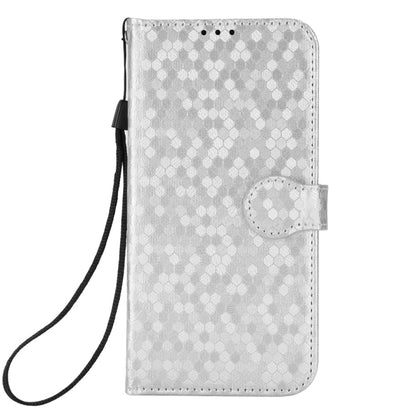 For Motorola Moto G Play 4G 2024 Honeycomb Dot Texture Leather Phone Case(Silver) - Motorola Cases by PMC Jewellery | Online Shopping South Africa | PMC Jewellery | Buy Now Pay Later Mobicred