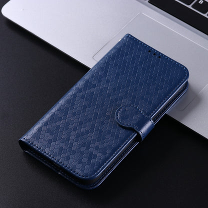 For Motorola Moto G Power 5G 2024 Honeycomb Dot Texture Leather Phone Case(Blue) - Motorola Cases by PMC Jewellery | Online Shopping South Africa | PMC Jewellery | Buy Now Pay Later Mobicred