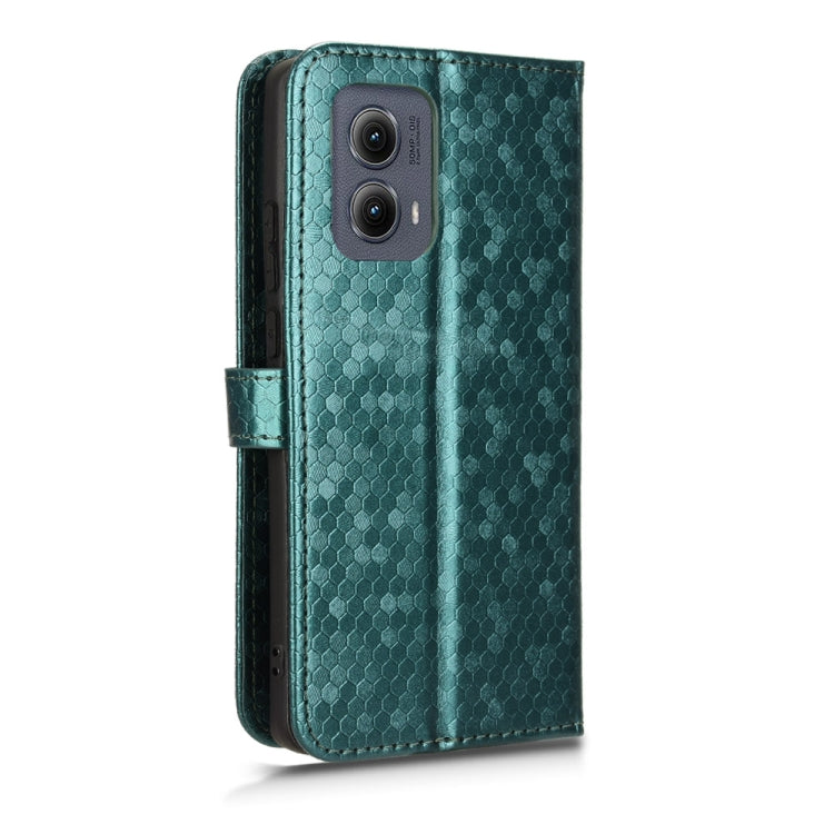 For Motorola Edge 5G 2024 Honeycomb Dot Texture Leather Phone Case(Green) - Motorola Cases by PMC Jewellery | Online Shopping South Africa | PMC Jewellery | Buy Now Pay Later Mobicred