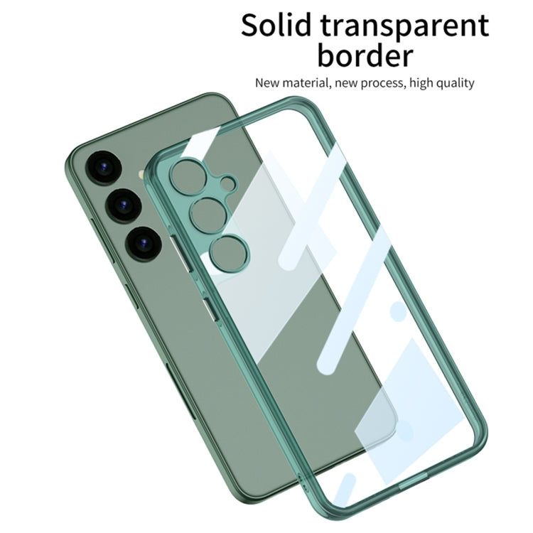 For Samsung Galaxy S24+ 5G GKK Space Frame Transparent PC + TPU Phone Case(Transparent Green) - Galaxy S24+ 5G Cases by GKK | Online Shopping South Africa | PMC Jewellery | Buy Now Pay Later Mobicred