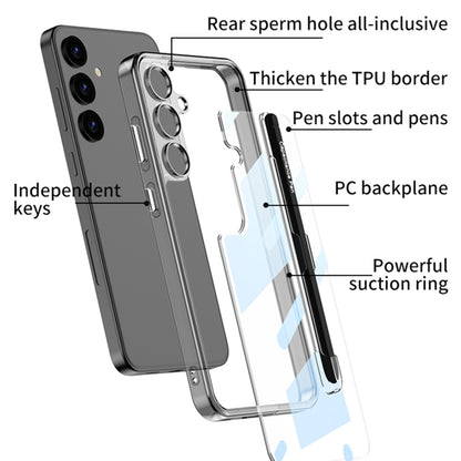 For Samsung Galaxy S24+ 5G GKK Space Frame Transparent PC + TPU Phone Case with Pen(Transparent Green) - Galaxy S24+ 5G Cases by GKK | Online Shopping South Africa | PMC Jewellery | Buy Now Pay Later Mobicred