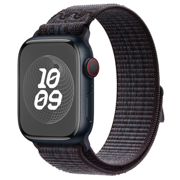 For Apple Watch Ultra 2 49mm Loop Nylon Watch Band(Black Blue) - Watch Bands by PMC Jewellery | Online Shopping South Africa | PMC Jewellery | Buy Now Pay Later Mobicred