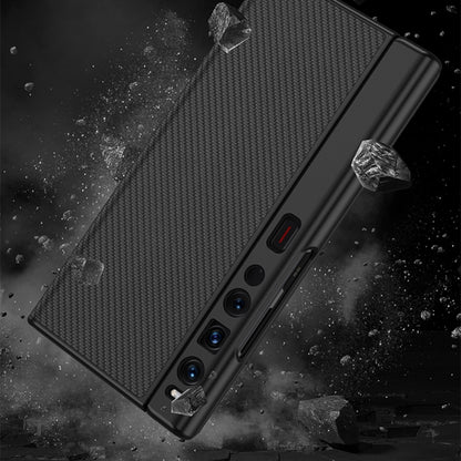 For Huawei Mate XS 2 GKK Flip Leather Full Coverage Phone Case(Carbon Fiber Texture) - Huawei Cases by GKK | Online Shopping South Africa | PMC Jewellery