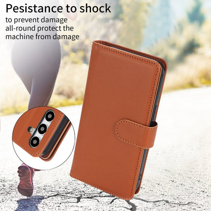 For Samsung Galaxy S24+ / S25+ 5G Multi-Card Wallet RFID Leather Phone Case(Brown) - Galaxy S24+ 5G Cases by PMC Jewellery | Online Shopping South Africa | PMC Jewellery | Buy Now Pay Later Mobicred