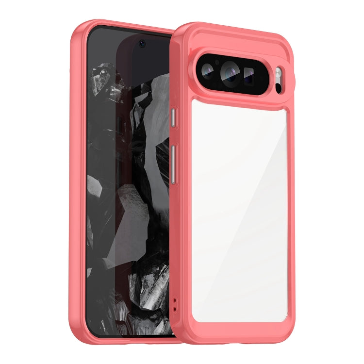 For Google Pixel 9 Pro Colorful Series Acrylic Hybrid TPU Phone Case(Red) - Google Cases by PMC Jewellery | Online Shopping South Africa | PMC Jewellery | Buy Now Pay Later Mobicred