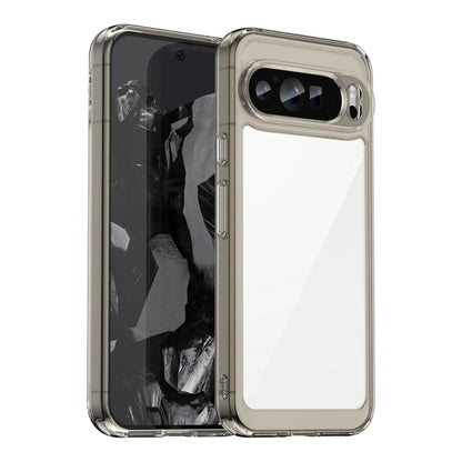 For Google Pixel 9 Pro Colorful Series Acrylic Hybrid TPU Phone Case(Transparent Grey) - Google Cases by PMC Jewellery | Online Shopping South Africa | PMC Jewellery | Buy Now Pay Later Mobicred