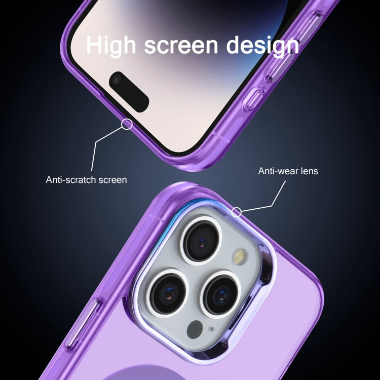 For iPhone 15 Plus Electroplated IMD Magsafe PC Hybrid TPU Phone Case(Purple) - iPhone 15 Plus Cases by PMC Jewellery | Online Shopping South Africa | PMC Jewellery