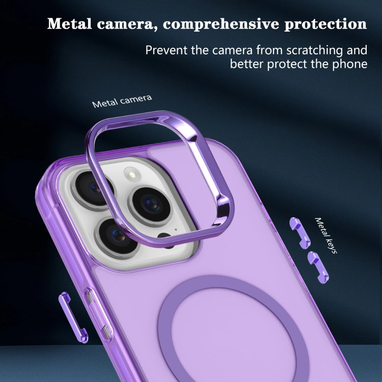 For iPhone 13 Electroplated IMD Magsafe PC Hybrid TPU Phone Case(Purple) - iPhone 13 Cases by PMC Jewellery | Online Shopping South Africa | PMC Jewellery