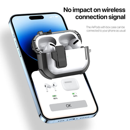 For AirPods 3 DUX DUCIS PECN Series Split Two-color Transparent Earphone Case with Hook(Blue Black) - For AirPods 3 by DUX DUCIS | Online Shopping South Africa | PMC Jewellery | Buy Now Pay Later Mobicred