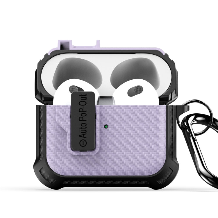 For AirPods 3 DUX DUCIS PECI Series Earbuds Box Protective Case(Purple) - For AirPods 3 by DUX DUCIS | Online Shopping South Africa | PMC Jewellery | Buy Now Pay Later Mobicred