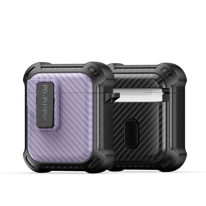 For AirPods 2 / 1 DUX DUCIS PECI Series Earbuds Box Protective Case(Purple) - For AirPods 1/2 by DUX DUCIS | Online Shopping South Africa | PMC Jewellery | Buy Now Pay Later Mobicred