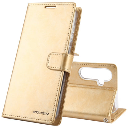 For Samsung Galaxy S24+ 5G GOOSPERY BLUE MOON Crazy Horse Texture Leather Phone Case(Gold) - Galaxy S24+ 5G Cases by GOOSPERY | Online Shopping South Africa | PMC Jewellery | Buy Now Pay Later Mobicred