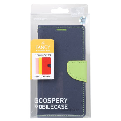 For Samsung Galaxy S24 Ultra 5G GOOSPERY FANCY DIARY Cross Texture Leather Phone Case(Navy Blue) - Galaxy S24 Ultra 5G Cases by GOOSPERY | Online Shopping South Africa | PMC Jewellery | Buy Now Pay Later Mobicred