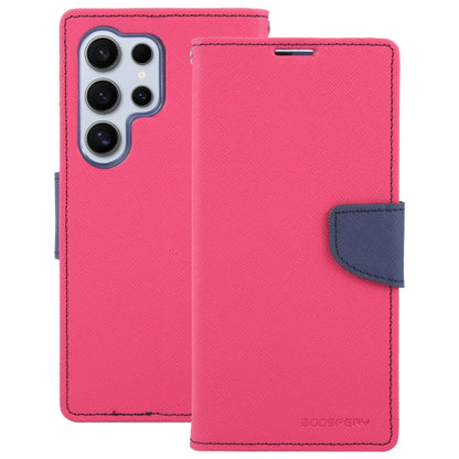 For Samsung Galaxy S24 Ultra 5G GOOSPERY FANCY DIARY Cross Texture Leather Phone Case(Rose Red) - Galaxy S24 Ultra 5G Cases by GOOSPERY | Online Shopping South Africa | PMC Jewellery | Buy Now Pay Later Mobicred