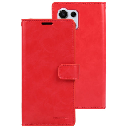 For Samsung Galaxy S24 Ultra 5G GOOSPERY MANSOOR DIARY 9 Card Slots Leather Phone Case(Red) - Galaxy S24 Ultra 5G Cases by GOOSPERY | Online Shopping South Africa | PMC Jewellery | Buy Now Pay Later Mobicred