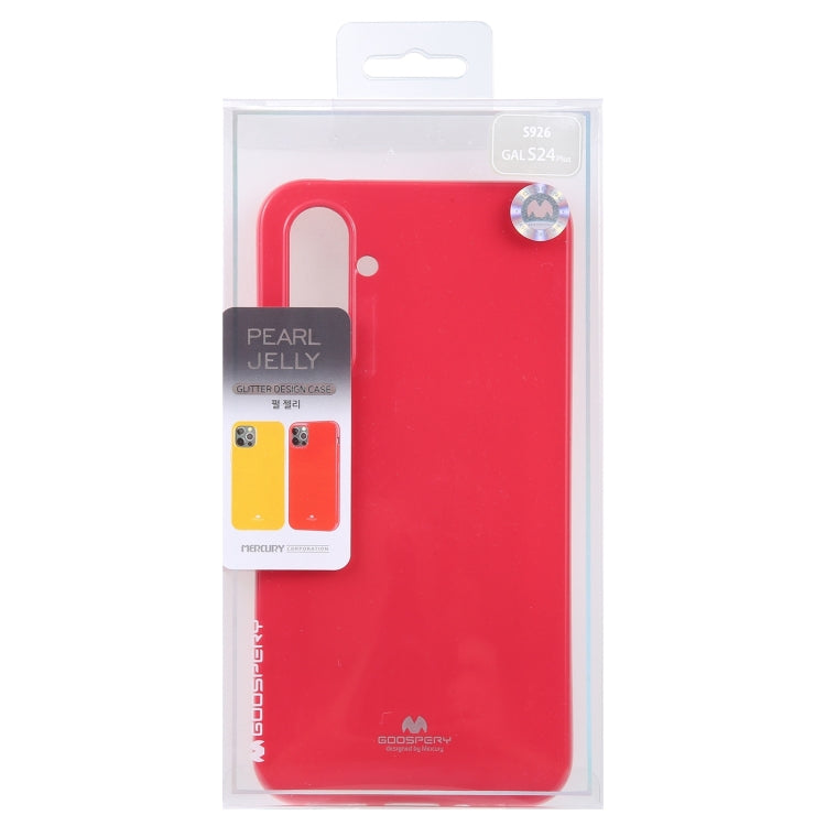 For Samsung Galaxy S24+ 5G GOOSPERY PEARL JELLY Shockproof TPU Phone Case(Rose Red) - Galaxy S24+ 5G Cases by GOOSPERY | Online Shopping South Africa | PMC Jewellery | Buy Now Pay Later Mobicred