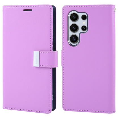 For Samsung Galaxy S24 Ultra 5G GOOSPERY RICH DIARY Crazy Horse Texture Leather Phone Case(Purple) - Galaxy S24 Ultra 5G Cases by GOOSPERY | Online Shopping South Africa | PMC Jewellery | Buy Now Pay Later Mobicred