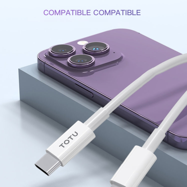 TOTU CB-1-PD 27W USB-C/Type-C to 8 Pin Data Cable, Length: 1m(White) - 2 in 1 Cable by TOTUDESIGN | Online Shopping South Africa | PMC Jewellery | Buy Now Pay Later Mobicred