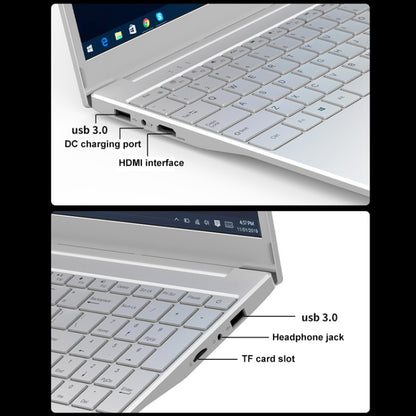 V8 15.6 inch Ultrathin Laptop, 16GB+256GB, Windows 10 Intel Processor N95 Quad Core(Silver) - Others by PMC Jewellery | Online Shopping South Africa | PMC Jewellery