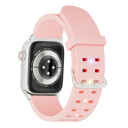 For Apple Watch Ultra 2 49mm Luminous Colorful Light Silicone Watch Band(Pink) - Watch Bands by PMC Jewellery | Online Shopping South Africa | PMC Jewellery