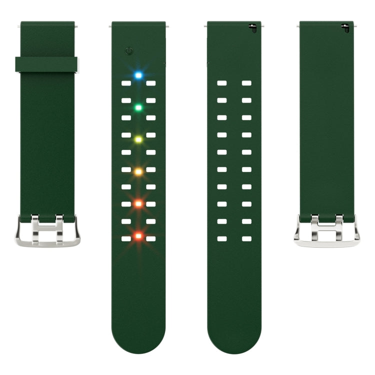 For Apple Watch Series 9 41mm Luminous Colorful Light Silicone Watch Band(Green) - Watch Bands by PMC Jewellery | Online Shopping South Africa | PMC Jewellery