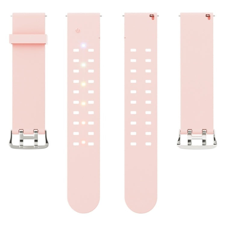 For Apple Watch Series 8 41mm Luminous Colorful Light Silicone Watch Band(Pink) - Watch Bands by PMC Jewellery | Online Shopping South Africa | PMC Jewellery