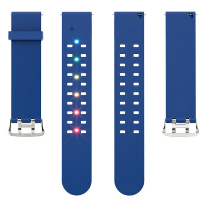 For Apple Watch Series 8 41mm Luminous Colorful Light Silicone Watch Band(Blue) - Watch Bands by PMC Jewellery | Online Shopping South Africa | PMC Jewellery