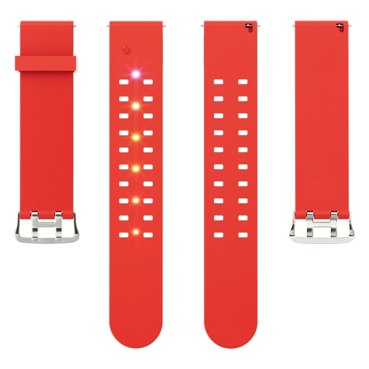 For Apple Watch SE 44mm Luminous Colorful Light Silicone Watch Band(Red) - Watch Bands by PMC Jewellery | Online Shopping South Africa | PMC Jewellery